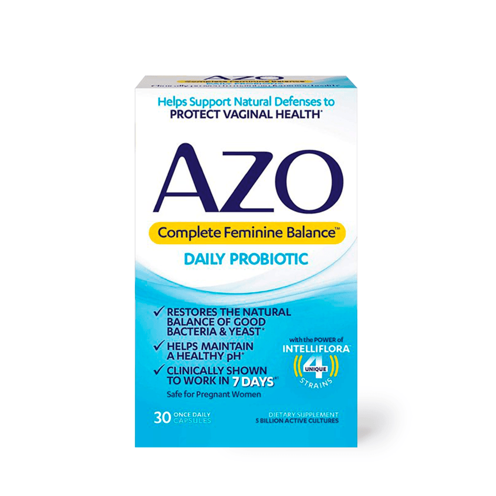 Azo Complete Feminine Balance Daily Probiotic for Female- 30 Capsules - E-pharma Inc