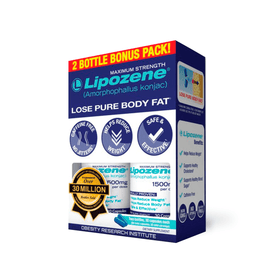 Lipozene - Weight Loss Supplement Diet Pills - Appetite Suppressant and Control - Two Bottles 60 Capsules Total - E-pharma Inc