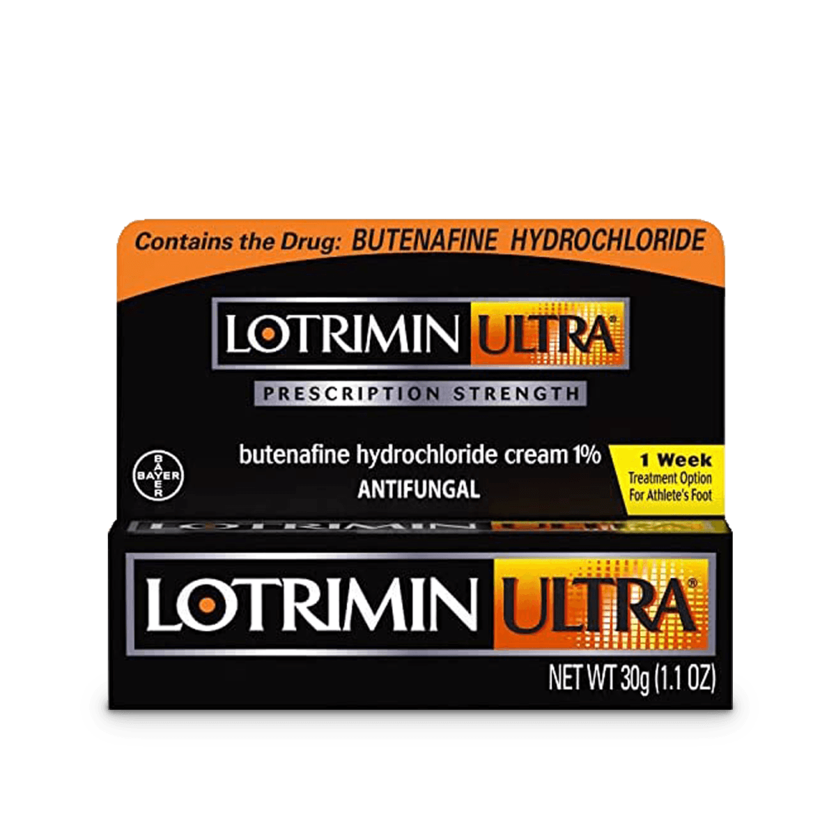 Lotrimin Ultra 1 Week Athlete's Foot Antifungal Cream, 1.1 Oz Tube E