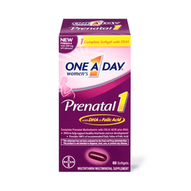 One-A-Day Prenatal 1 with DHA & Folic Acid, Softgels, 60 ea. - E-pharma Inc
