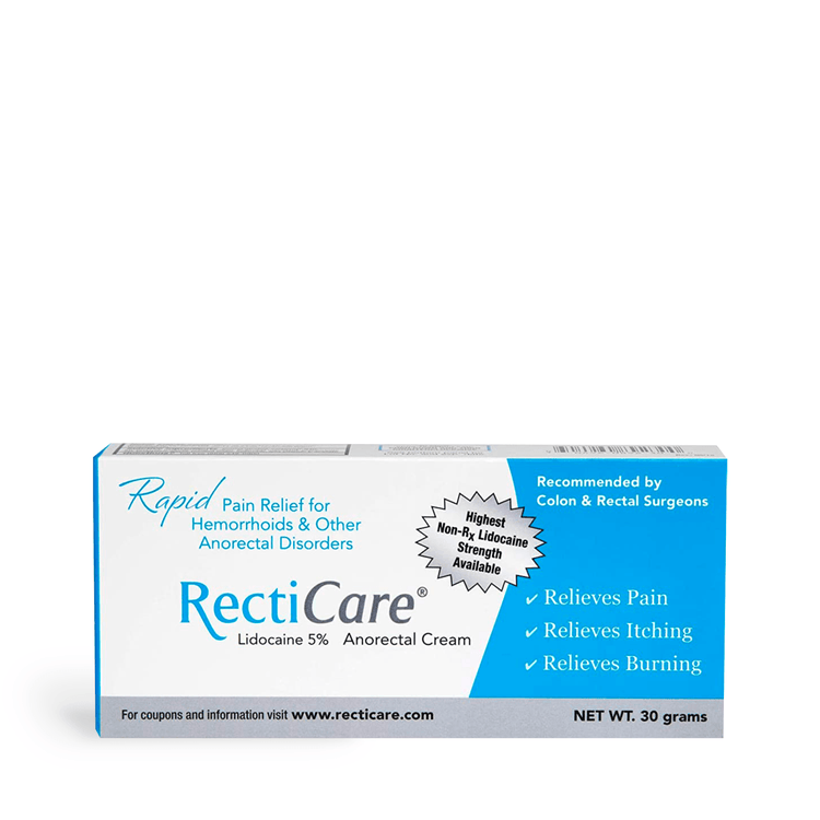 RectiCare Anorectal Rapid Pain Relief Cream, 30 g - E-pharma Inc