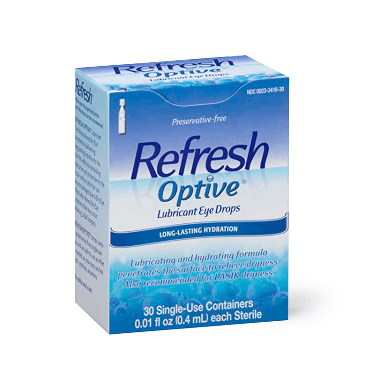 Refresh Optive Lubricant Eye Drops- 30 Vials - E-pharma Inc