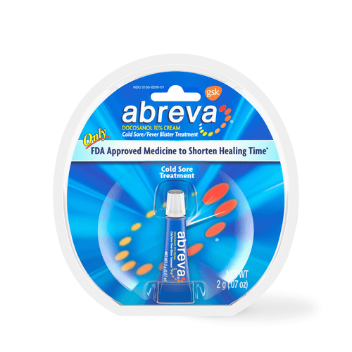 Abreva Docosanol 10 Percent Cold Sore and Fever Blister Treatment Cream Tube, 2 G - E-pharma Inc