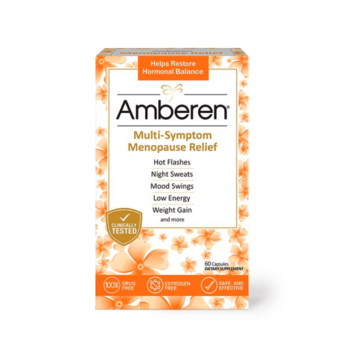 Amberen Safe Multi-Symptom Menopause Relief, 60 capsules-1 Month Supply - E-pharma Inc