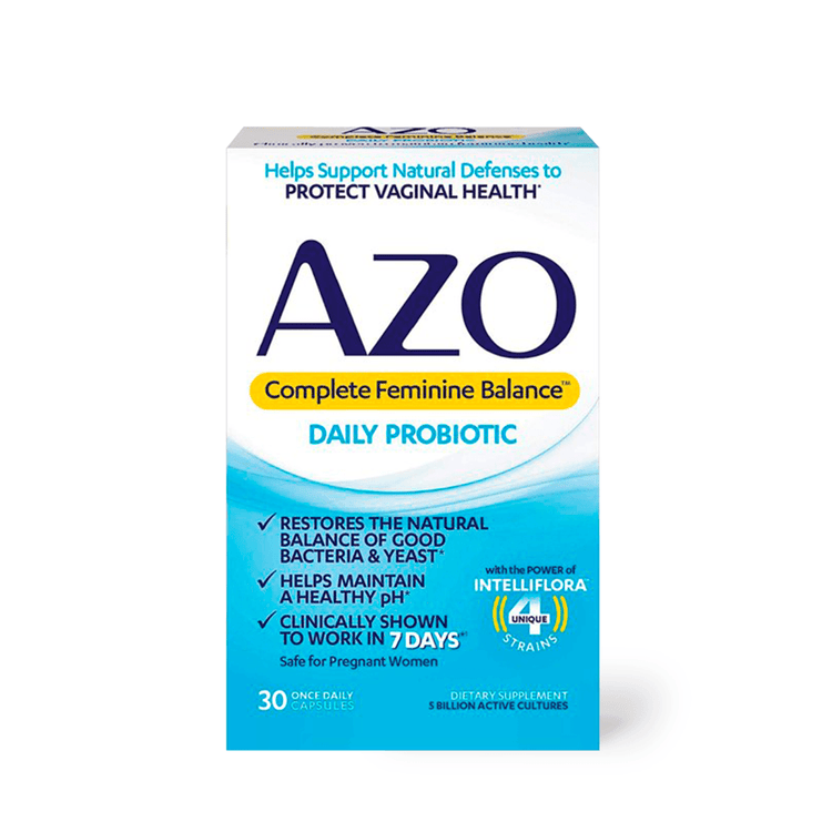 Azo Complete Feminine Balance Daily Probiotic for Female- 30 Capsules - E-pharma Inc