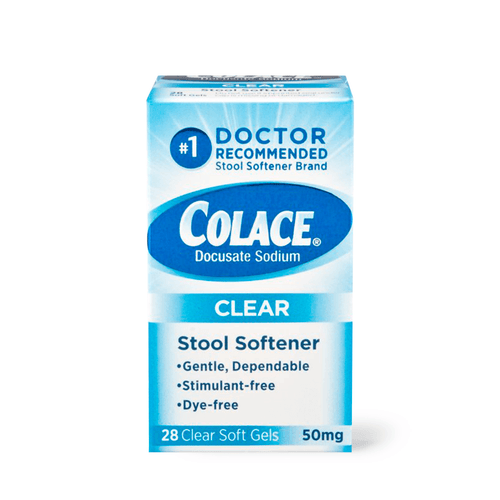 Colace Clear 50mg Soft Gels 28ct - E-pharma Inc