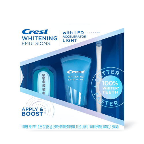 Crest Whitening Emulsions Leave-on Teeth Whitening Treatment with LED Accelerator Light, .63 Oz - E-pharma Inc