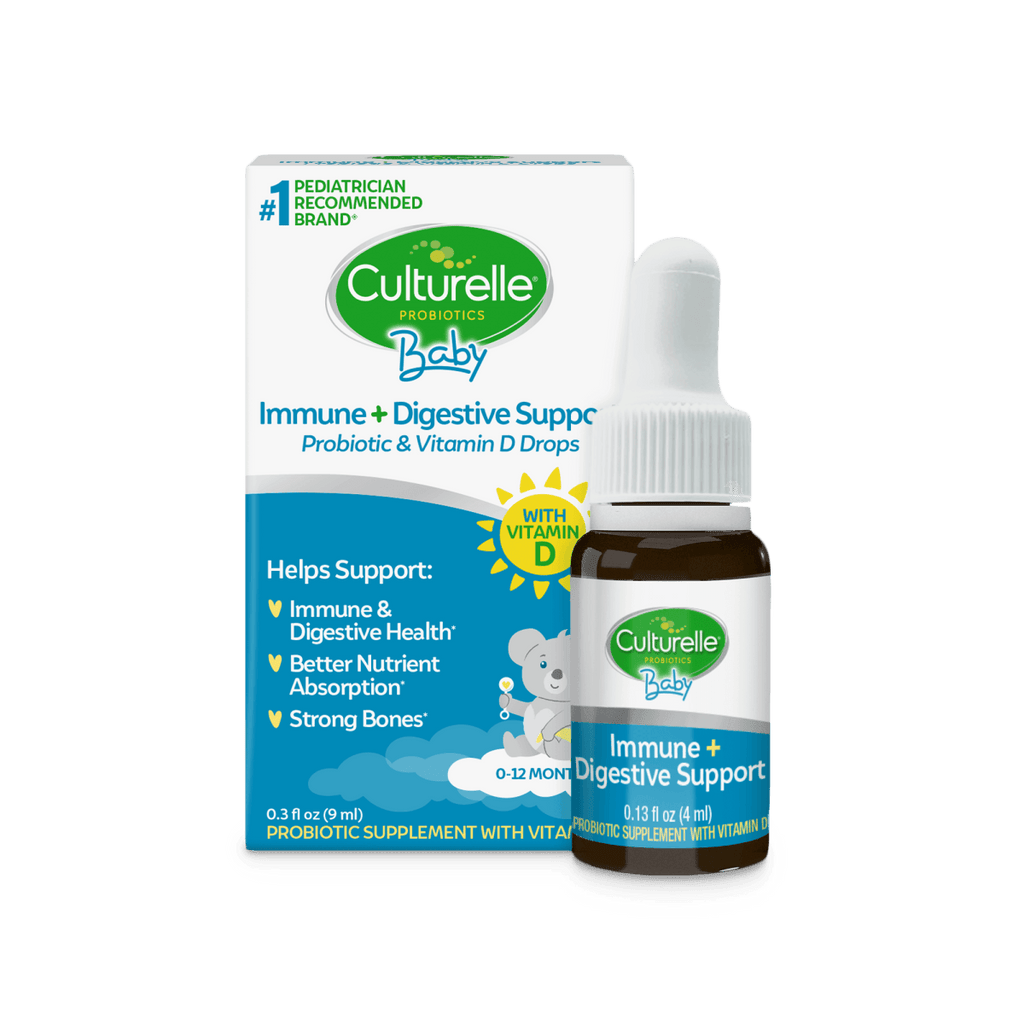 Culturelle Baby Immune + Digestive Support Probiotic & Vitamin D Drops - 0.3 Fl Oz - E-pharma Inc