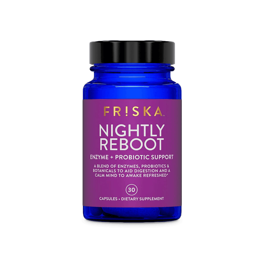 FRISKA, Enzyme + Probiotic Support, Nightly Reboot 30 Ct - E-pharma Inc