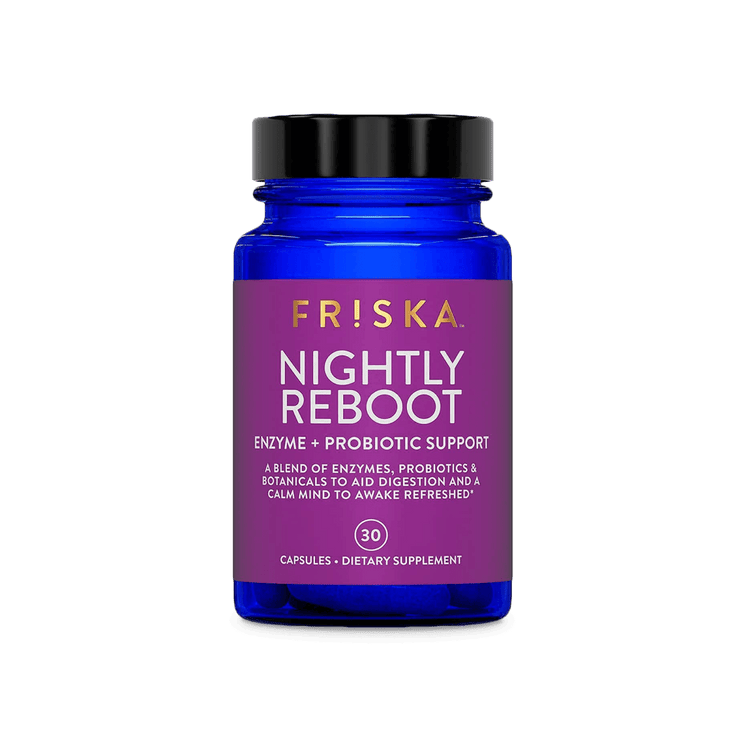 FRISKA, Enzyme + Probiotic Support, Nightly Reboot 30 Ct - E-pharma Inc