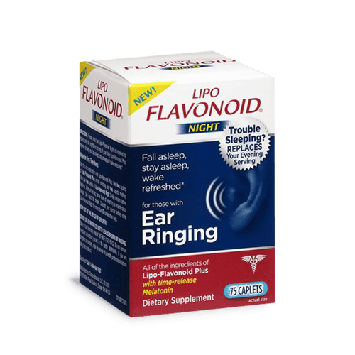 Lipo-Flavonoid Plus Tinnitus Relief Ear Health Supplement with Melatonin, 75 Caplets - E-pharma Inc