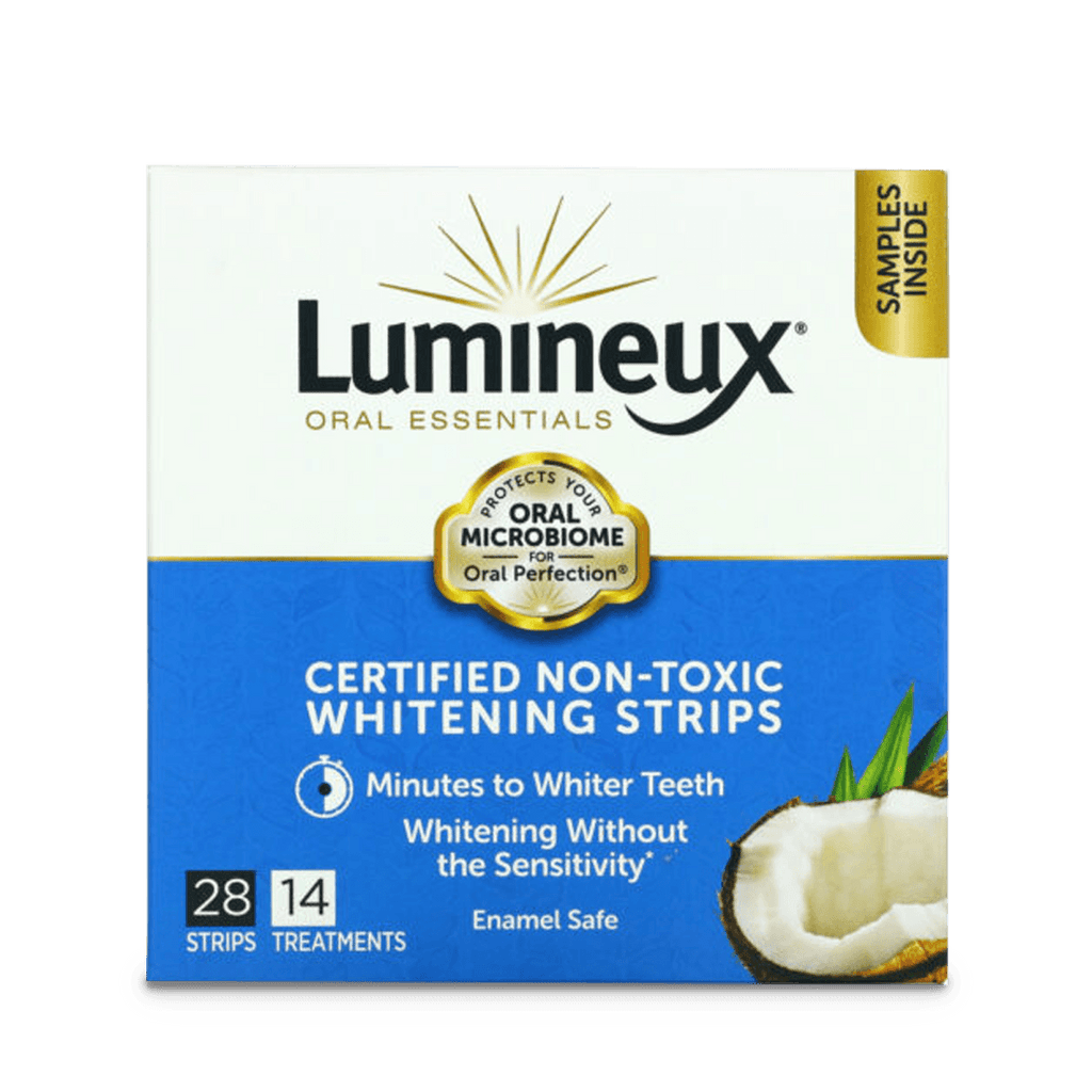 Lumineux Enamel-Safe & Peroxide-Free Teeth Whitening Strips, Dentist Formulated, 14-Pack - E-pharma Inc