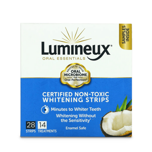 Lumineux Enamel-Safe & Peroxide-Free Teeth Whitening Strips, Dentist Formulated, 14-Pack - E-pharma Inc