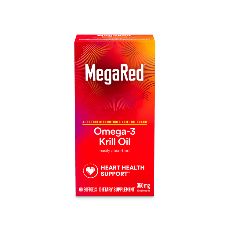 MegaRed Omega-3 Krill Oil 350 Mg Fatty Acids EPA & DHA - 60 Ct - E-pharma Inc