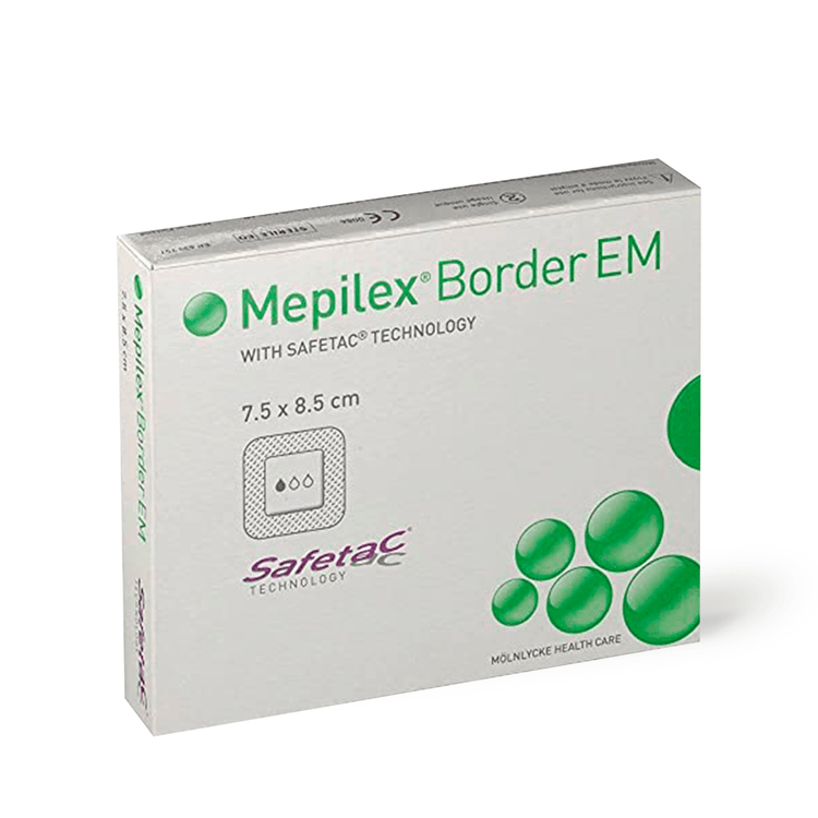 Mepilex Border Foam Dressing 4" x 4" - Box of 5 Dressings - E-pharma Inc