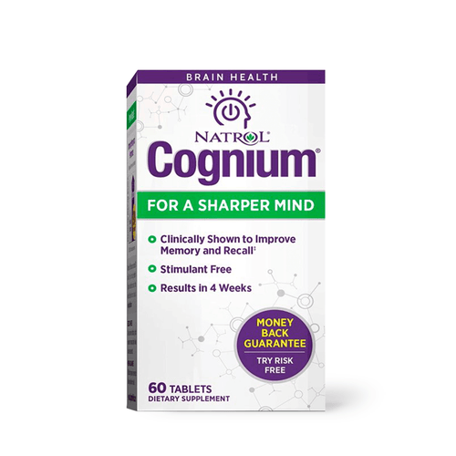 Natrol Cognium Tablets, Brain Health, Keeps Memory Strong - 60 Ct - E-pharma Inc