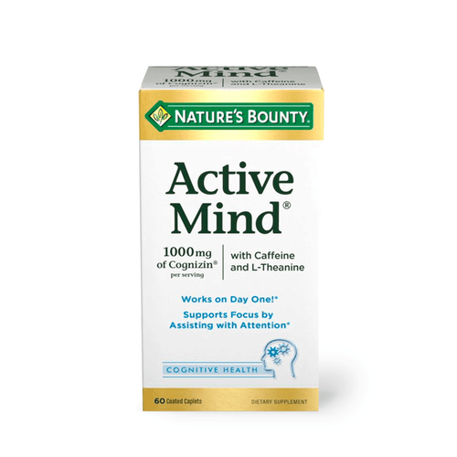 Nature's Bounty Active Mind, 60 Coated Caplets - E-pharma Inc