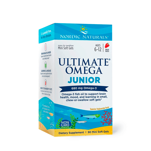 Nordic Naturals Ultimate Omega Junior 680 mg 90 Softgels (strawberry flavor) - E-pharma Inc