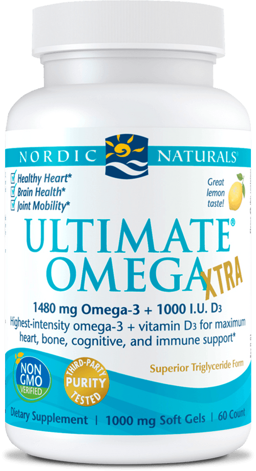 Nordic Naturals Ultimate Omega Xtra Softgels, Lemon, 1480 Mg Fish Oil 60 Ct - E-pharma Inc