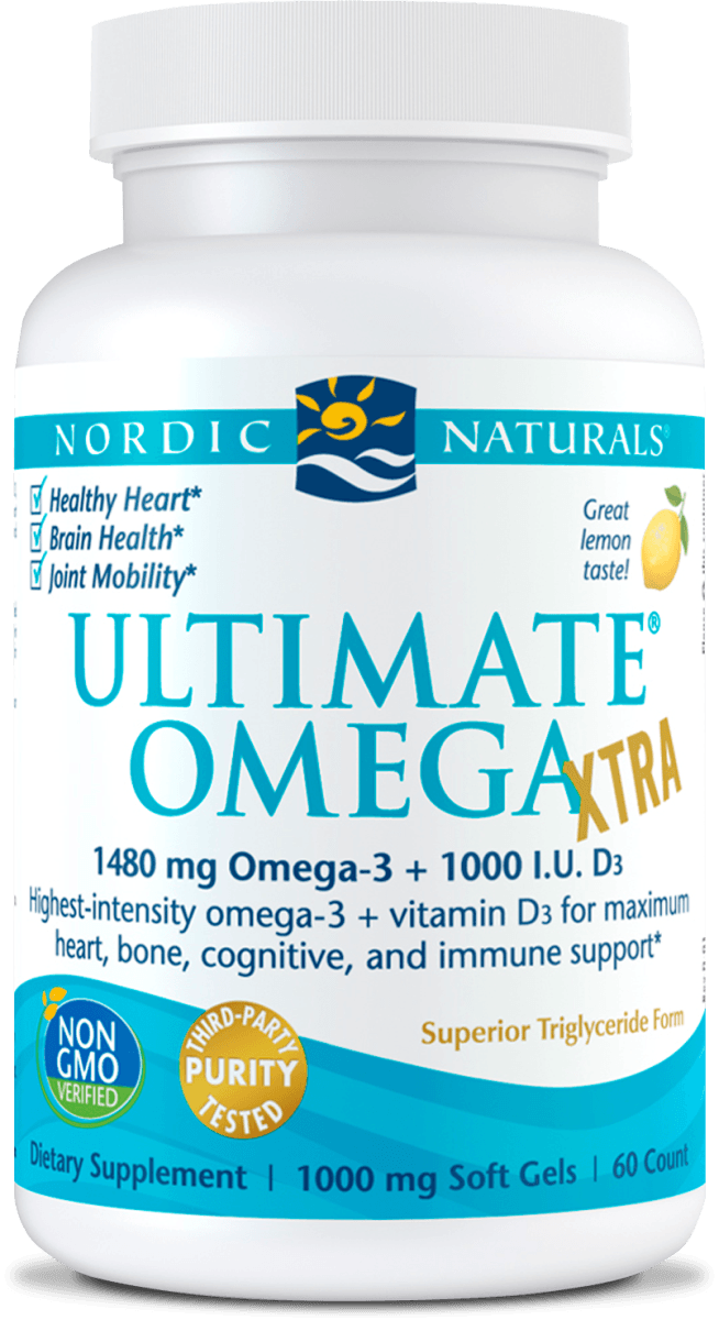 Nordic Naturals Ultimate Omega Xtra Softgels, Lemon, 1480 Mg Fish Oil 60 Ct - E-pharma Inc