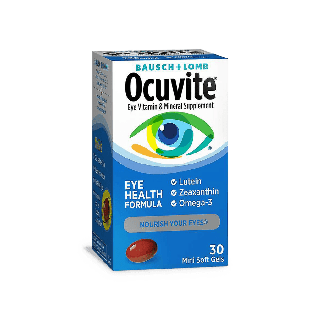 Ocuvite Eye Health Formula Multi-Vitamins, 30 Soft Gels - E-pharma Inc