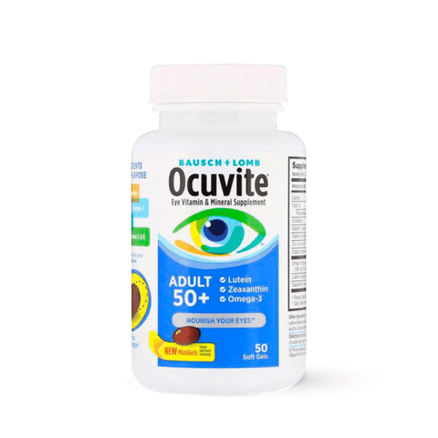Ocuvite Eye Vitamin Adult 50+ Formula Eye Health Vitamins, 50 CT Soft Gels - E-pharma Inc