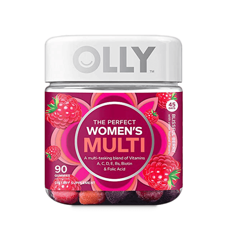 OLLY Women's Multivitamin Gummy, Health & Immune Support, Vitamin A, C, D, Biotin, Berry, 90 Ct - E-pharma Inc