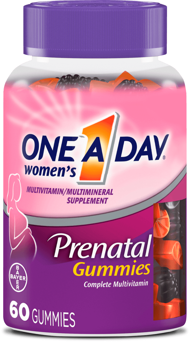 One A Day Prenatal Multivitamin Prenatal Gummies 60 Count - E-pharma Inc