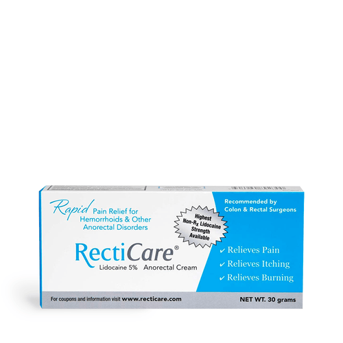 RectiCare Anorectal Rapid Pain Relief Cream, 30 g - E-pharma Inc