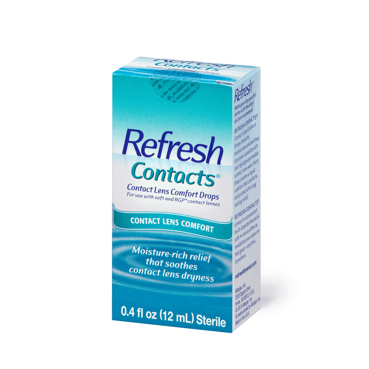 Refresh Contacts Lens Comfort Eye Drops, Soothing Relief 0.4 fl oz (12mL), Pack of 2 - E-pharma Inc