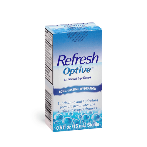 Refresh Optive Lubricant Eye Drops, 0.5 Fl Oz (15mL) Sterile - E-pharma Inc