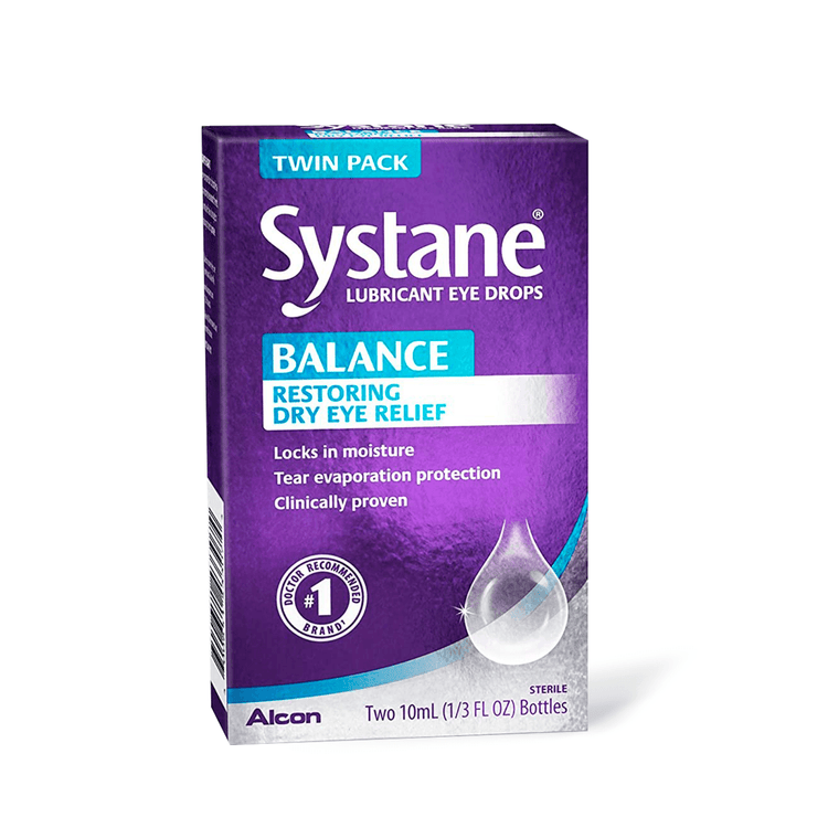 Systane Balance Lubricant Eye Drops, Twin Pack, 10-mL Each - E-pharma Inc