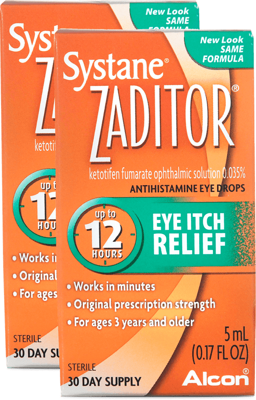 Systane Zaditor Antihistamine Eye Drops 0.17 Twin Pack - E-pharma Inc