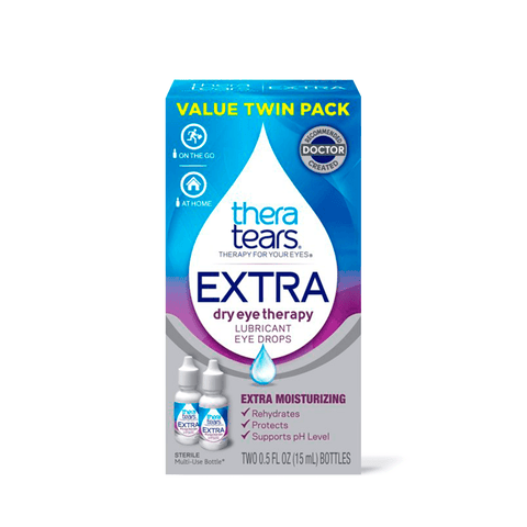 TheraTears EXTRA Dry Eye Therapy Lubricant Eye Drops - 0.5 fl oz x 2 pack - E-pharma Inc