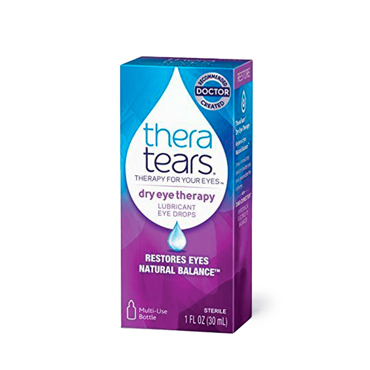 TheraTears Eye Drops for Dry Eyes, Dry Eye Therapy Lubricant Eyedrops, Provides Long Lasting Relief, 30 mL, 1 Fl Oz - E-pharma Inc