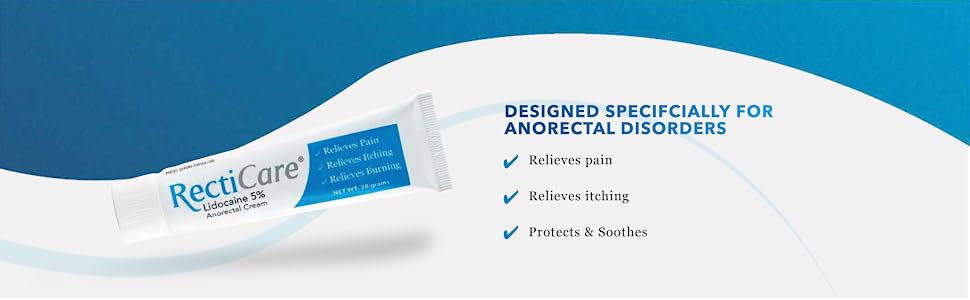 recticare sooth lidocaine 5% itch ppain relief anorectal disorder hemorrhoidal