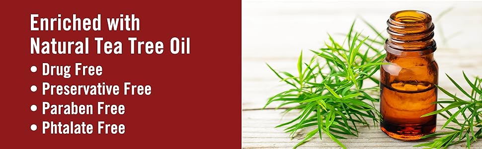 Enriched with Natural Tea Tree Oil